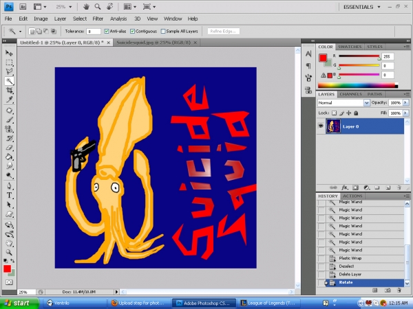 Creation of Suicidesquid: Step 6